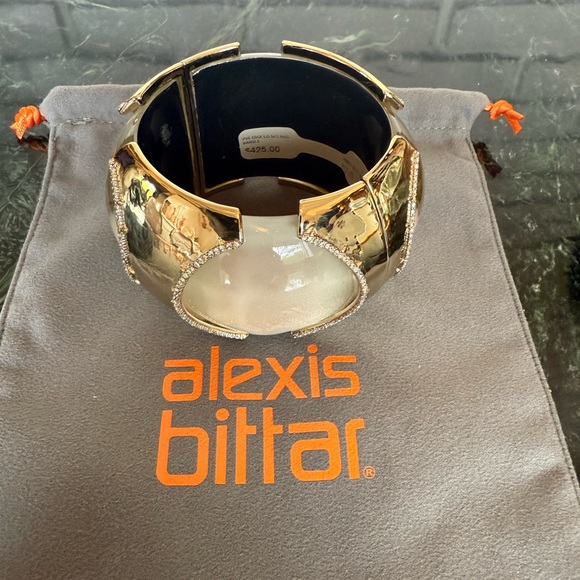 Alexis Bittar VERY RARE Moon Stone ,Gold and Diamond Bracelet - Picture 3 of 14